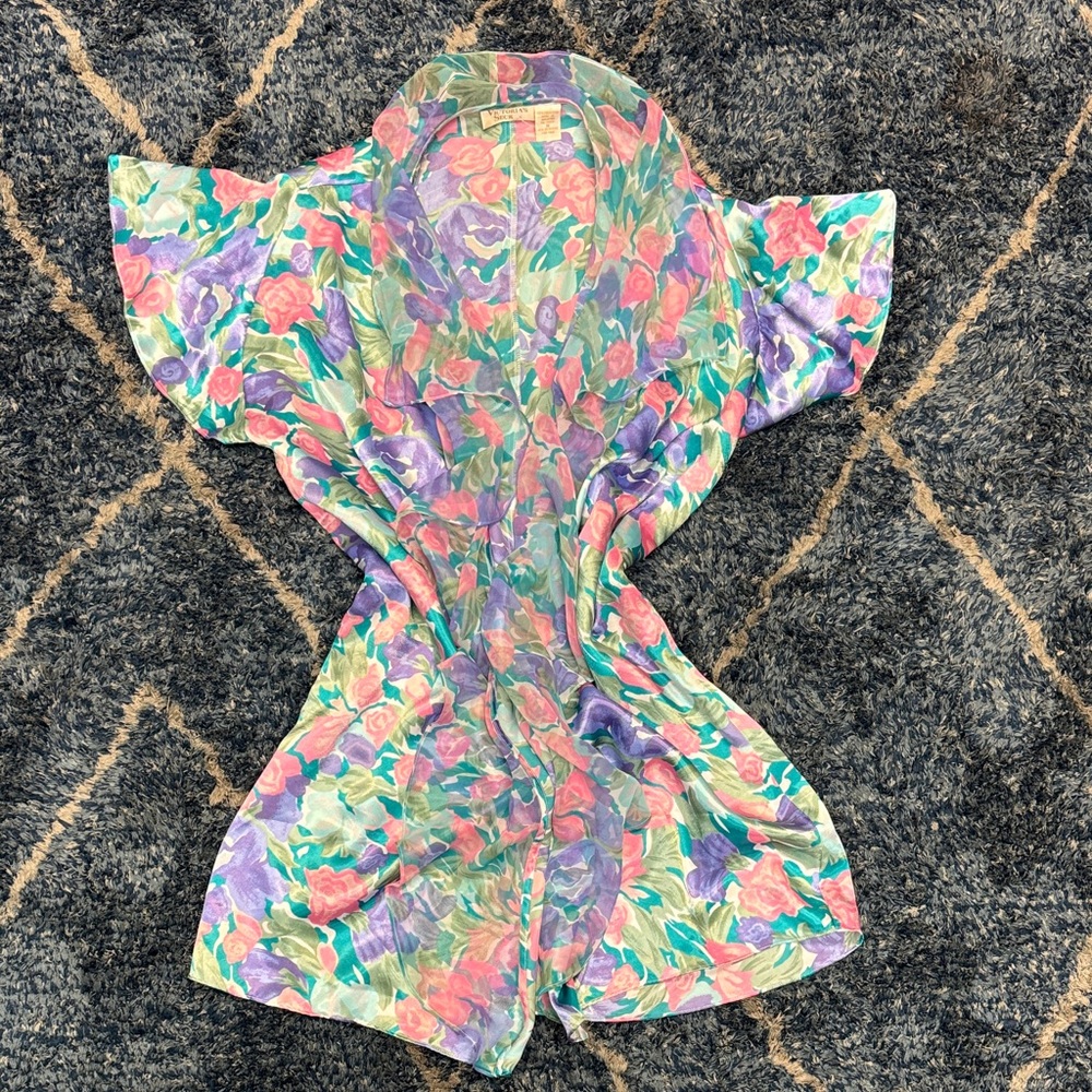 Victoria's Secret vintage Multicolor Floral Robe